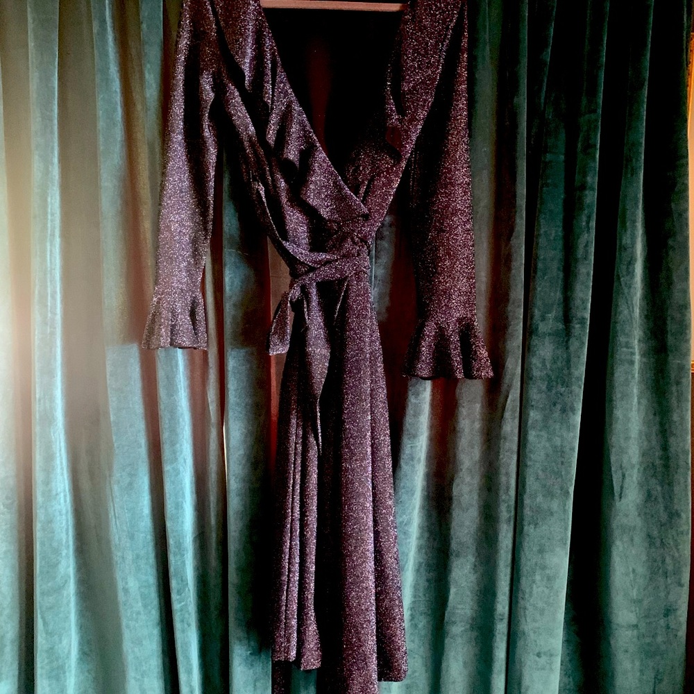 Free People blue wrap dress